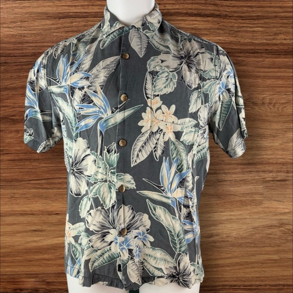 Tommy Bahama Shirt Mens Medium Heritage Tortola Silk Original Fit Floral (822)